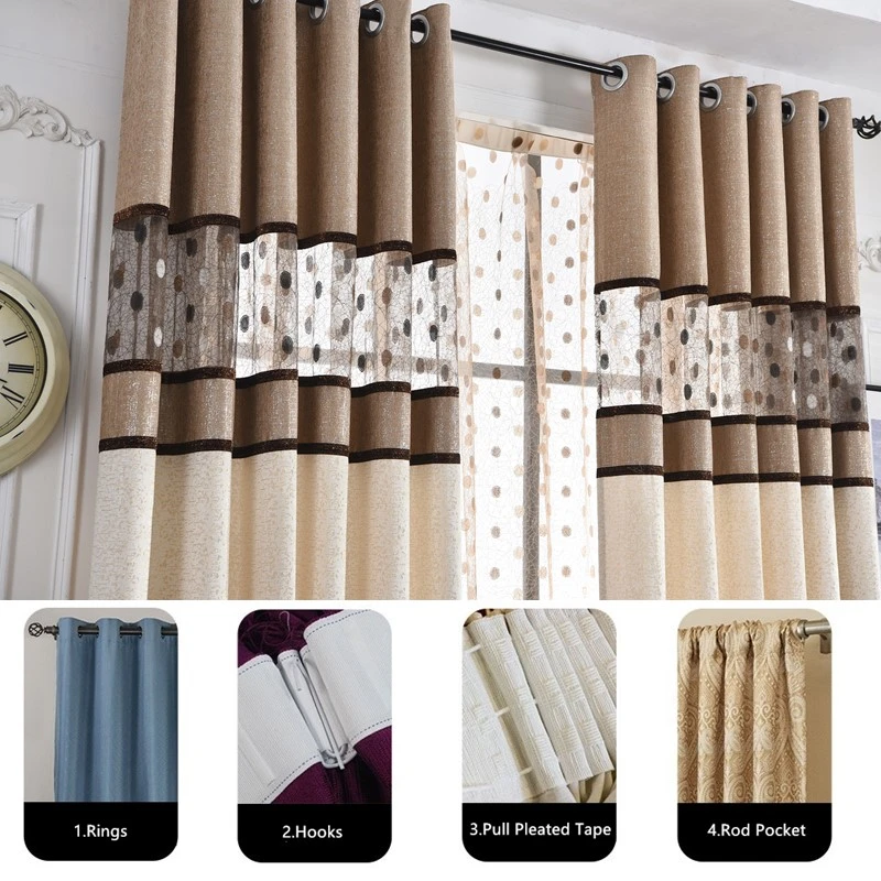 Blackout Stitching Yarn Curtains for Modern Windows - Finished Curtains Ideal for Living and Bed Rooms image 3