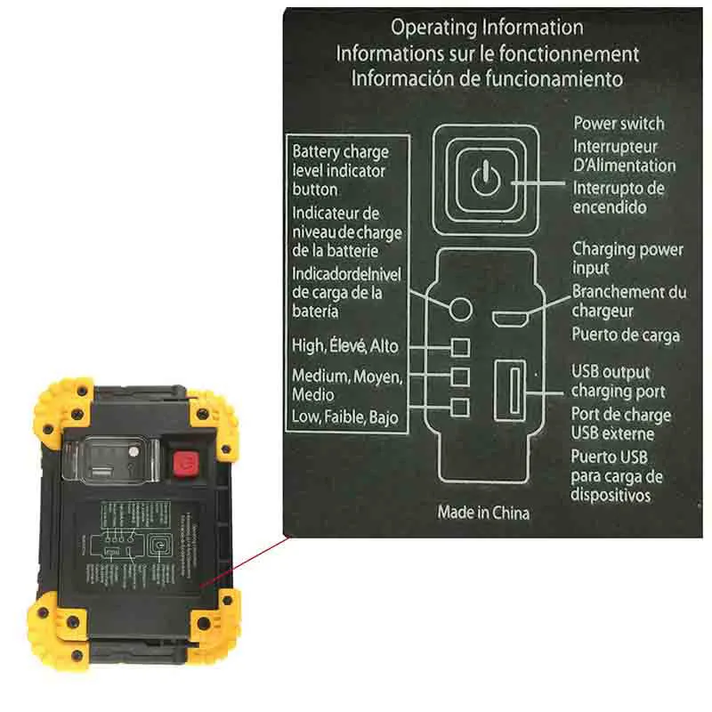 USB Наводнение светильник вспышки 10 Вт COB светодиодный рабочий свет фонарь 3 Режим