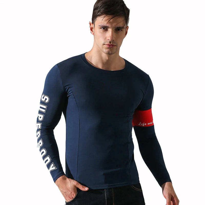 

KWAN.Z thermal underwear for men thicker thermos top compression underwear men long johns termica thermal underwear top