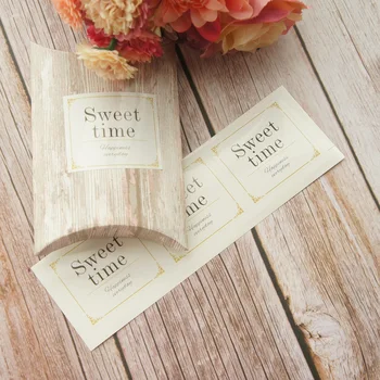 

10 Sheets Classic Black White Sweet Time Paper Sticker As Candy Cookie Gift DIY Baking Seal Packing Label Decoration Tag