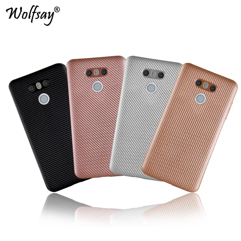 cheap sFor Phone Case LG G6 2017 Case Luxury New Carbon Fiber Soft TPU Cover for LG G6 H870 H873 Matte Cases sFor LG G 6 5.7\