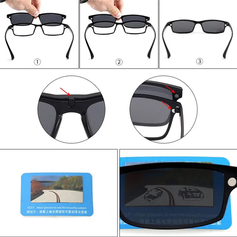 IMIXLOT солнцезащитные очки с магнитным креплением Магнитная зеркальная застежка на очки для мужчин флип поляризованные очки для близоруких женщин мужчин рецептурная оптика