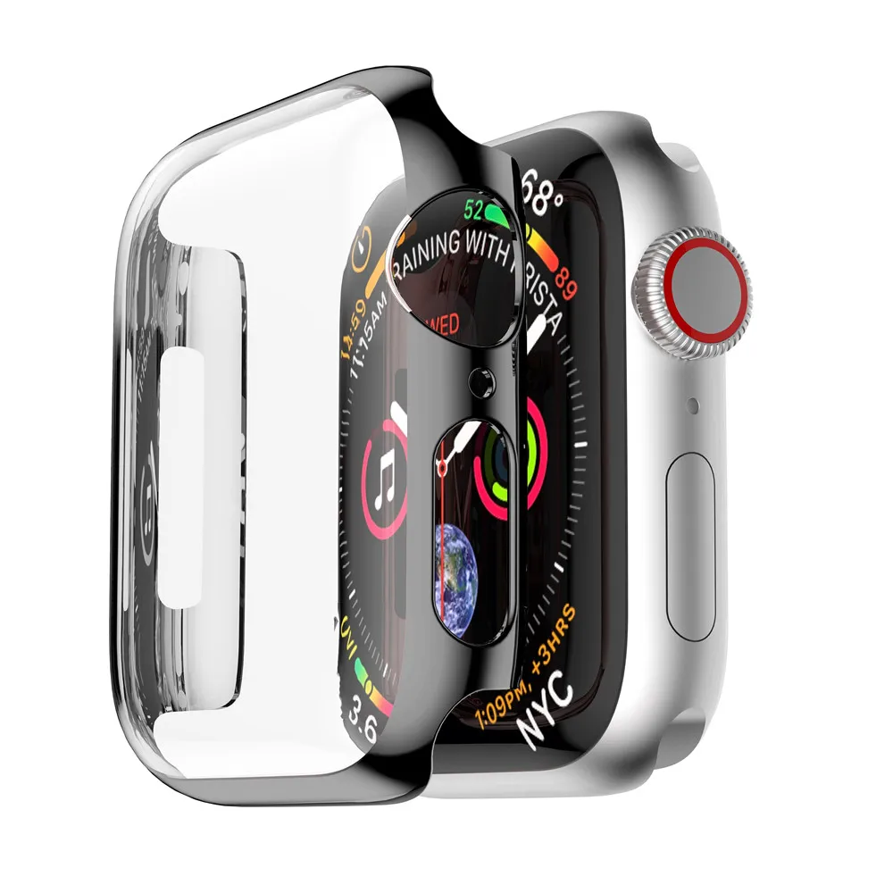 

PC Protector cover full case For Apple Watch 4 44mm 40mm for iwatch band 4 Ultra-thin Clear Plastic frame Screen Protector case