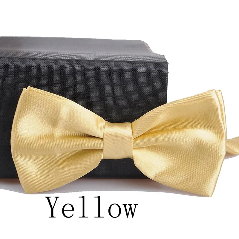 Галстук-бабочка для мальчиков, высокое качество, галстук-бабочка, галстук, Homme Noeud Papillon Corbatas Hombre Pajarita, подарок для мужчин, рождественский подарок - Цвет: Men Pale Yellow