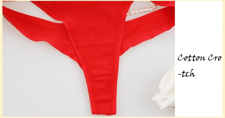 Plus Size Women Cotton Sexy G String Fashion Solid Panties Women's Thongs Briefs Low Waist Underwear (21)