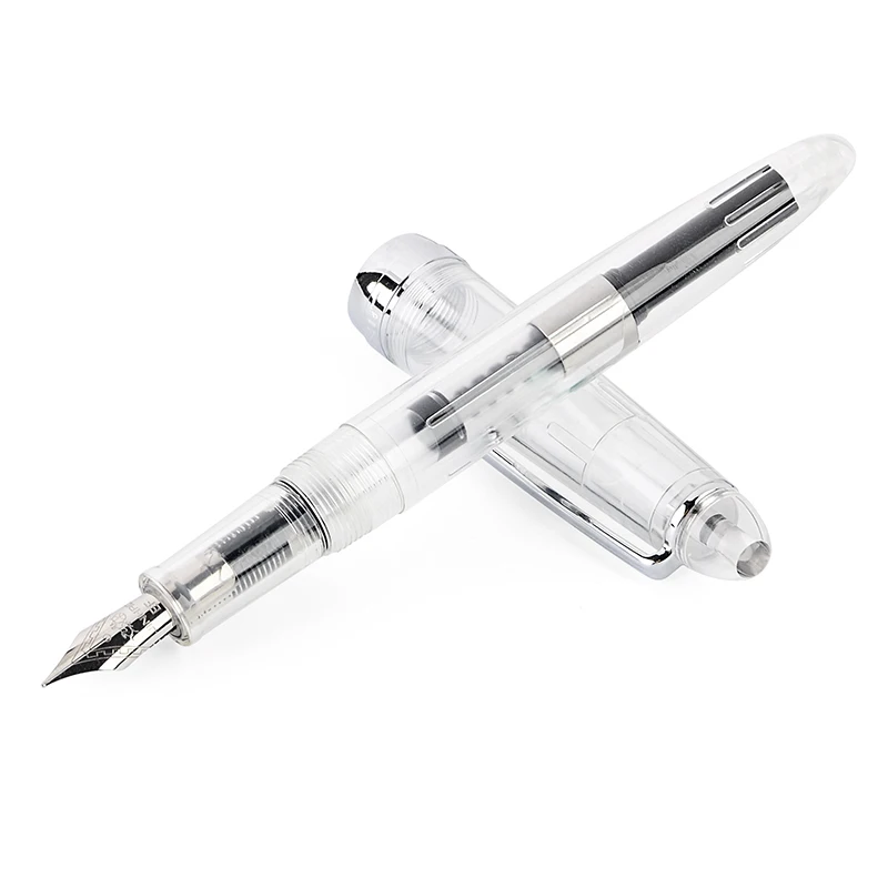 Jinhao 992 пластиковая перьевая ручка Irautita спиральный Круглый прозрачный студент