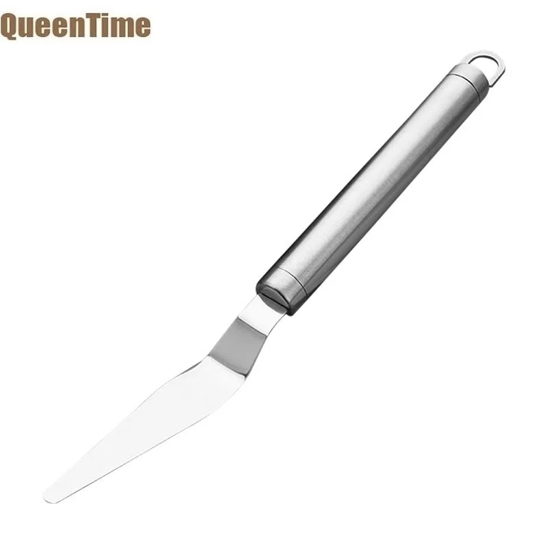 

Queentime Stainless Steel Pizza Spatula Cheese Butter Scraper Cream Smoother Cake Pancake Serving Shovel Baking Pastry Tools