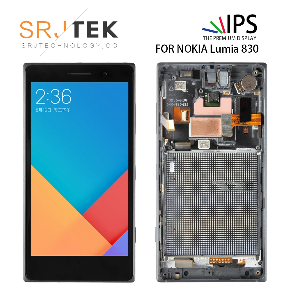 Srjtek 5 0 &quotдисплей для NOKIA Lumia 830 LCD кодирующий преобразователь сенсорного экрана в