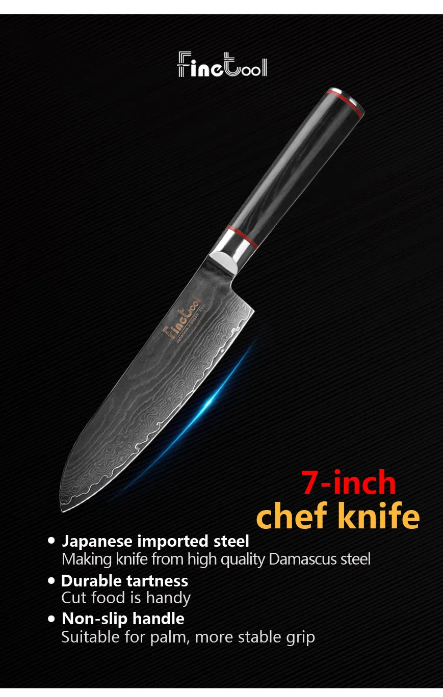 7-дюймовый Santoku ножи Кухня ножи японский Дамаск VG10 Сталь лезвие Ультра Sharp Овощной Santoku Ножи рукоять из микарты