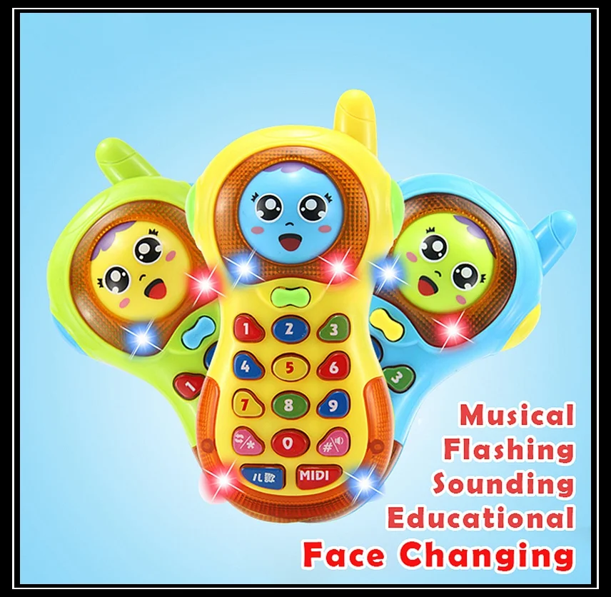 Baby Toy Phone Musical Educational Learning Face Changing Child Baby