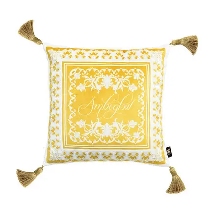 Роскошная Подушка, евро подушка с кисточкой, чехол, цветочный геометрический бархат, этнический яркий стул, постельные принадлежности Coussin Home - Цвет: 12