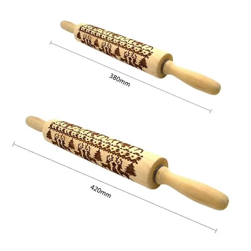 Рождественский олень ролик 35 см 43 см тиснение скалка для «сделай сам» для выпечки печенья лапша бисквит Фондант тесто гравированный ролик