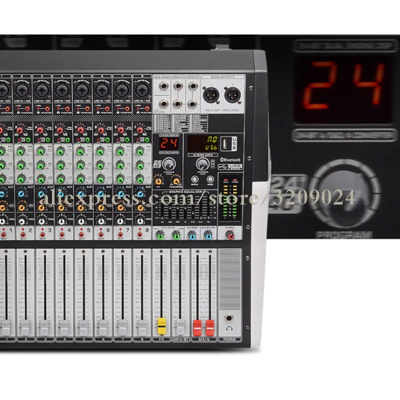 8 Channel Power Amplifier Mixer Bluetooth with