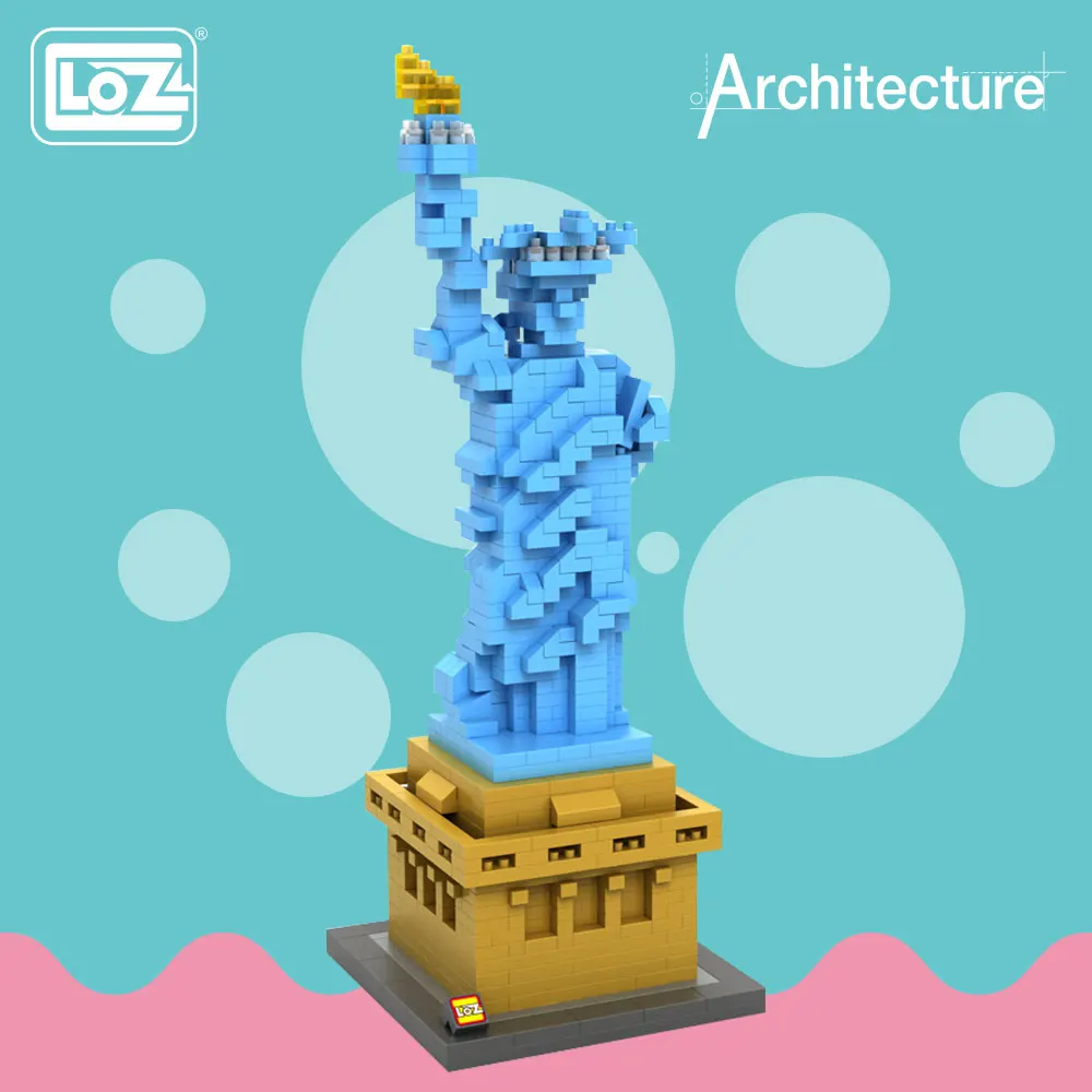 

LOZ Statue Of Liberty Diamond Blocks Architecture Statue Model Building Kits City Street Creator Forge World New York Toys 9387