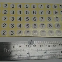 1000 шт. цифры наклейка Этикетка Размер 10 мм Диаметр цифровая самоклеющаяся бумага этикетки