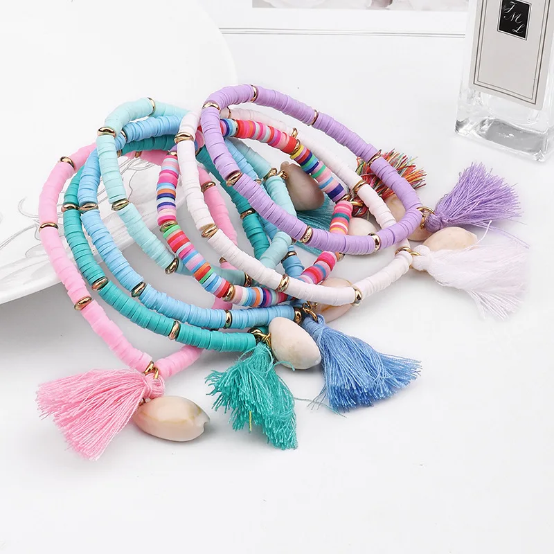 

Friendship Bracelets Shell Charm Bracelet Tassel Boho Rope Women Jewelry Gift Drop Shipping