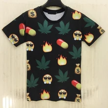 FAAJ 5 x (emoji t shirt hot style emoticons tshirt summer funny clothes men top t-shirt XXL(emoji 17)