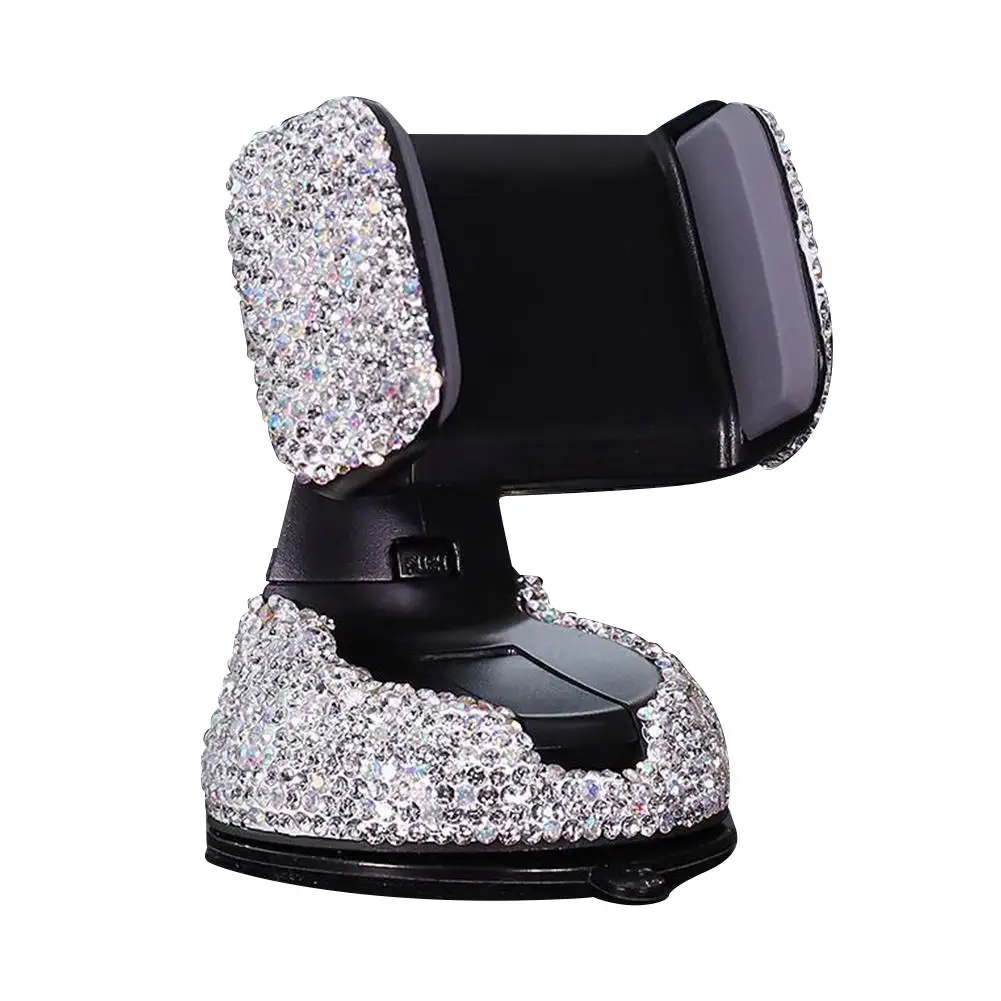

Car Studded Suction Cup Mobile Phone Holder Navigation Bracket Air Outlet Diamond Multi - Function Mobile Phone Clip Car Bracket