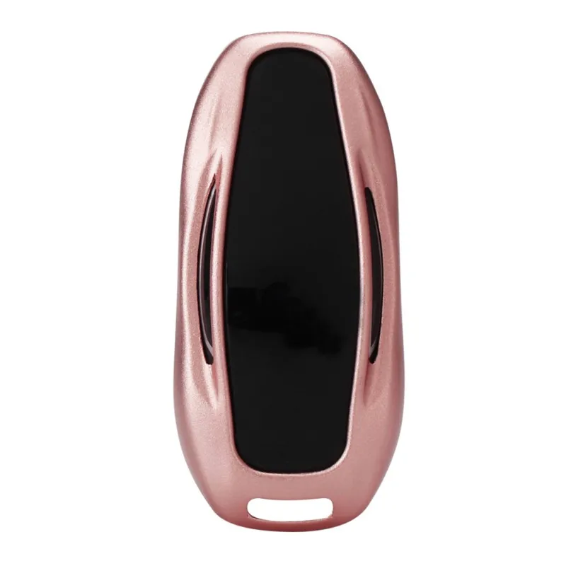 Luxury Aluminum Metal Alloy Car Key Fob Pocket Ring Case Cover Holder For Tesla Model X|Футляр для автомобильного ключа|
