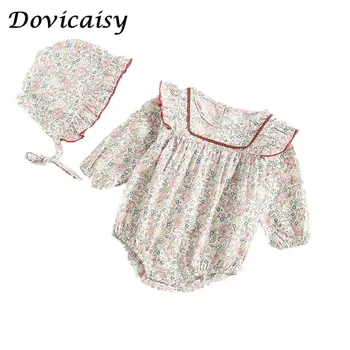 

Baby rompers 2018 baby full sleeve newborn Jumpsuits photography 100% cotton broken floral Toddler girls clothes