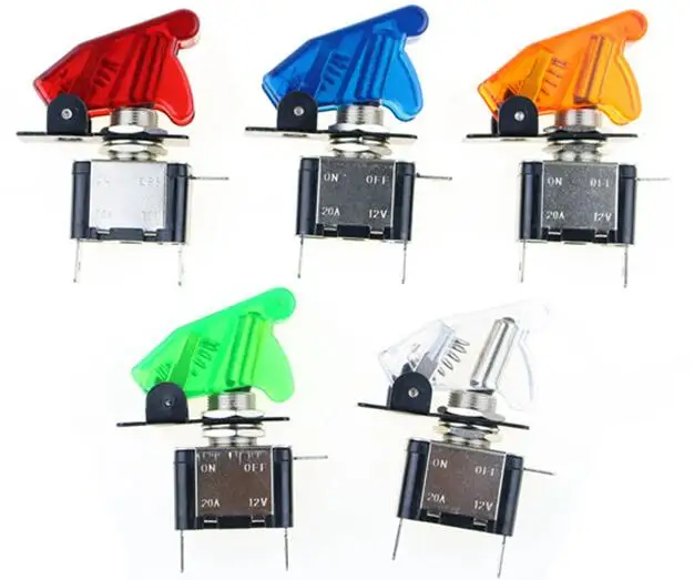 

1PCS 12V 20A Toggle Switch Car Auto Cover LED Light SPST Toggle Rocker Switch Control On/Off Durable