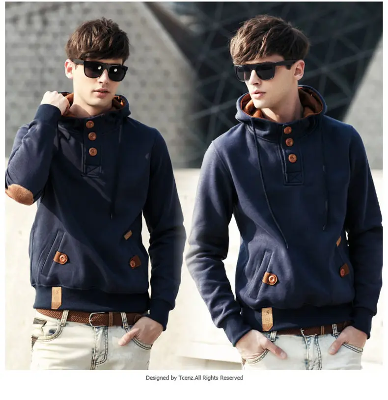5Colors Men Sweatshirts Pullover Autumn Spring Hooded Tops Casual Male Hoodies Men Streetwear Muls Brand Jumpers M-3XL 2019 New 07