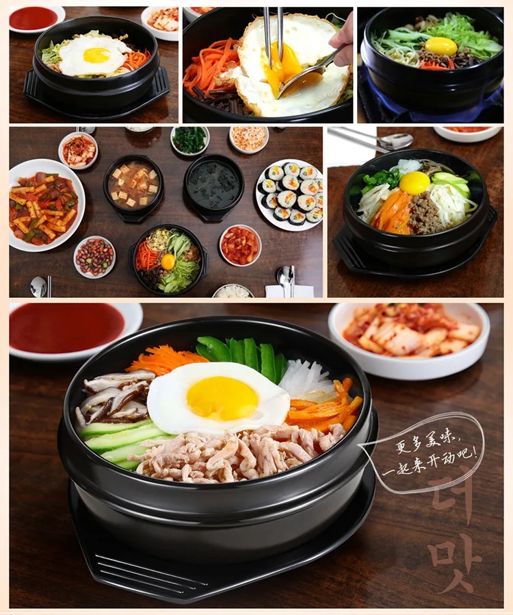 Каменный горшок bibimbap специальный каменный глиняный горшок рисовая кастрюля корейский bibimbap камень рыба кастрюля керамическая плита