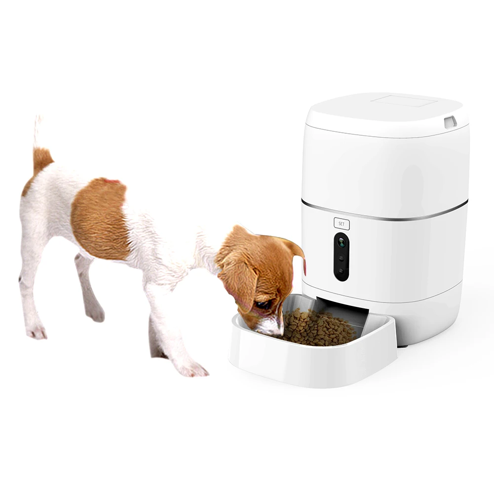 

Pet Feeder Wifi Remote Control Fashion Smart Automatic Pet Feeder Dogs Cat Food Rechargable With Video Monitor High Quality