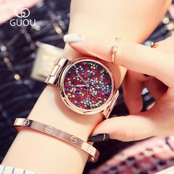 

Wristwatch For Women 2018 Luxury Brand Women's Watch Lady Clock Rhinestones Glitter Quartz Wristwatches Saats zegarek damski