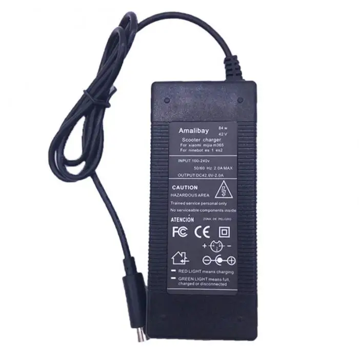 Зарядное устройство для электрических скутеров адаптер 42 v 2A для Xiaomi M365 Kick зарядное устройство для скутеров JFlyer