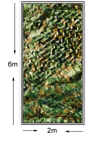 Камуфляжная сетка для кемпинга, 2X3 м, 3X5 м, 4X5 м, 2X7 м, камуфляжная сетка для лесных джунглей, для охоты, стрельбы, рыбалки, укрытие, скрытие сетки - Цвет: 2x6  forest camou