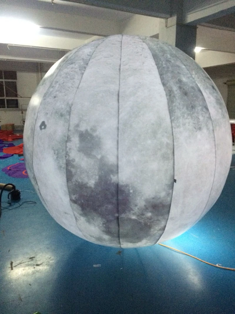 2M Led Lighted Inflatable Moon Ball for Outdoor Promotionlight cap