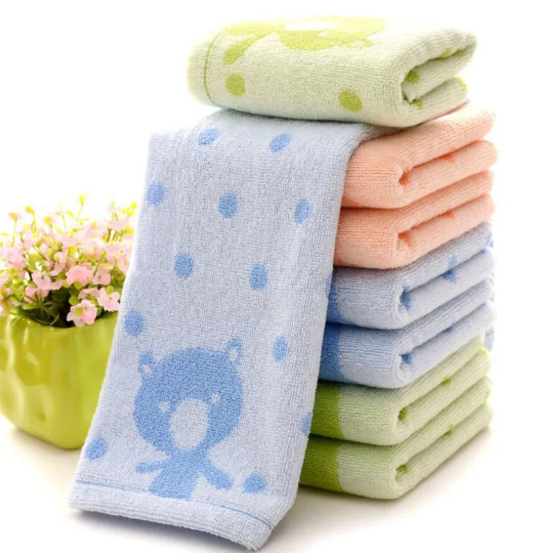 25*50cm Cotton child towel Children's washcloth  small towel for adults Soft absorbent cute cartoon towel  Gift for children