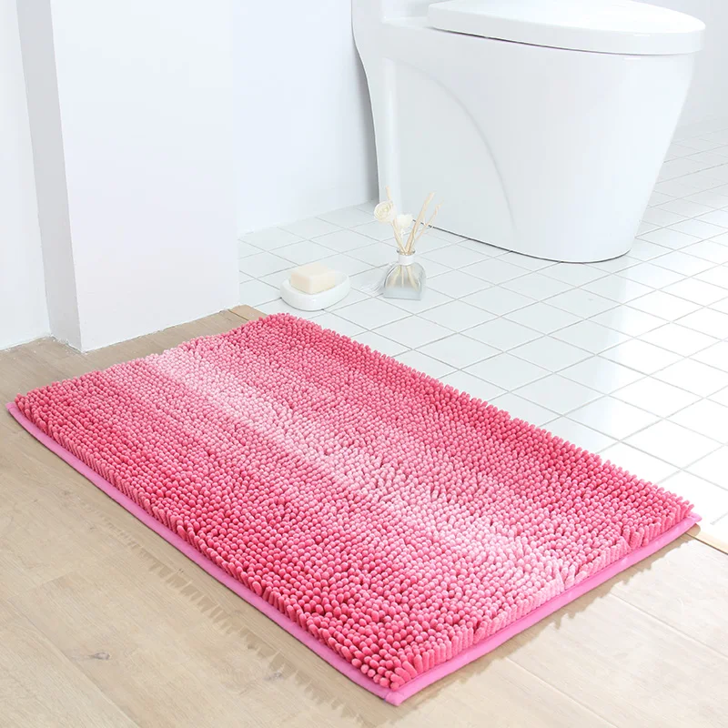Honlaker 60x90 см термоклей синель микрофибра полоса градиент коврик для ванной туалет коврики
