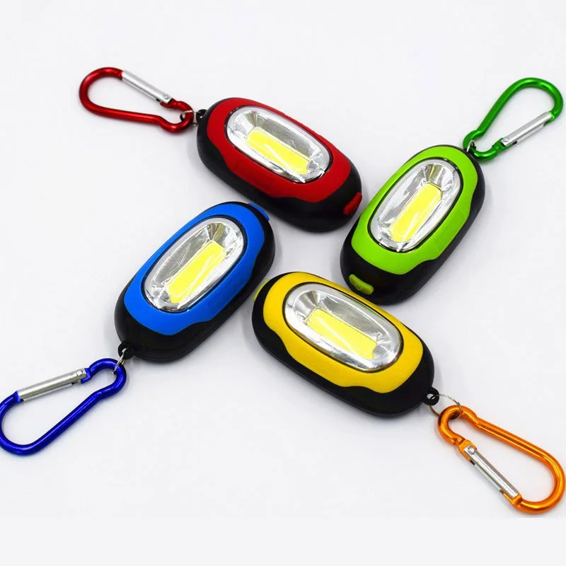 4Pcs Portable Mini Key Ring COB LED Night Light Pocket Keychain Torch