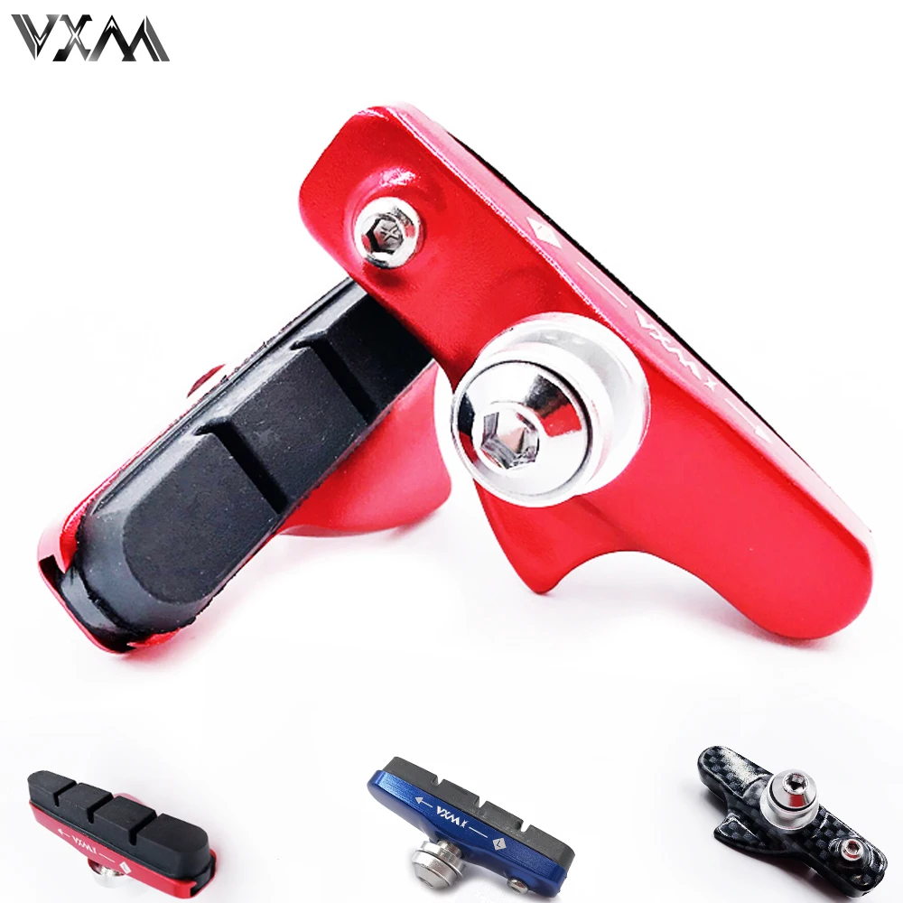 

VXM Road cycling folding bike brake block v brake Pads Holder Rubber Block Anti-Skid Glue Blocks bike Brake Hoof Brakes Shoes