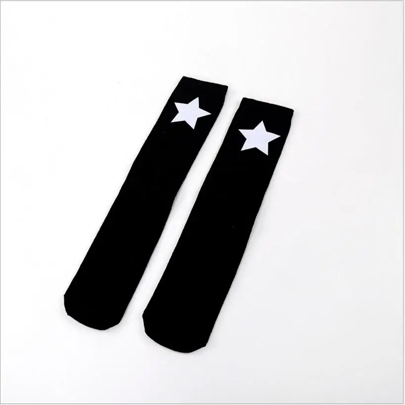 Kids Knee High Socks School White Socks Skate Children Baby Long Tube Leg Warm Girls Boys Football Stripes Cotton Sports - Цвет: kids Socks 7