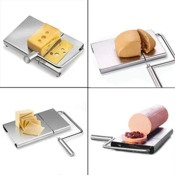 

1 Pcs Stainless Steel Cheese Slicer 5-Pack Replacement Cutting Wire Included Kitchen Tools Baking Cooking Cocina
