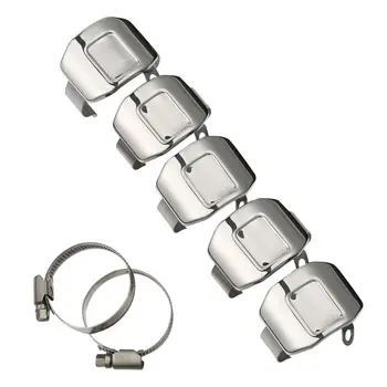 

Motorcycle Universal 27-51mm Exhaust Muffler Pipe Leg Heat Shield Cover Heel Guard Protector Aluminum
