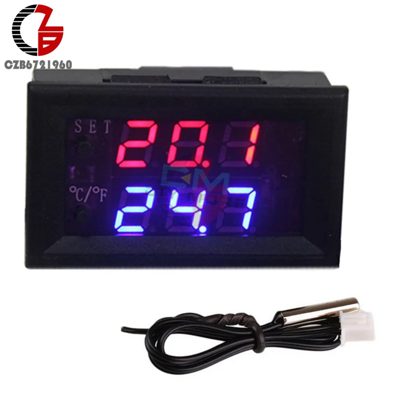 W1209WK DC 12V Digital LED Display Thermostat Temperature Controller
