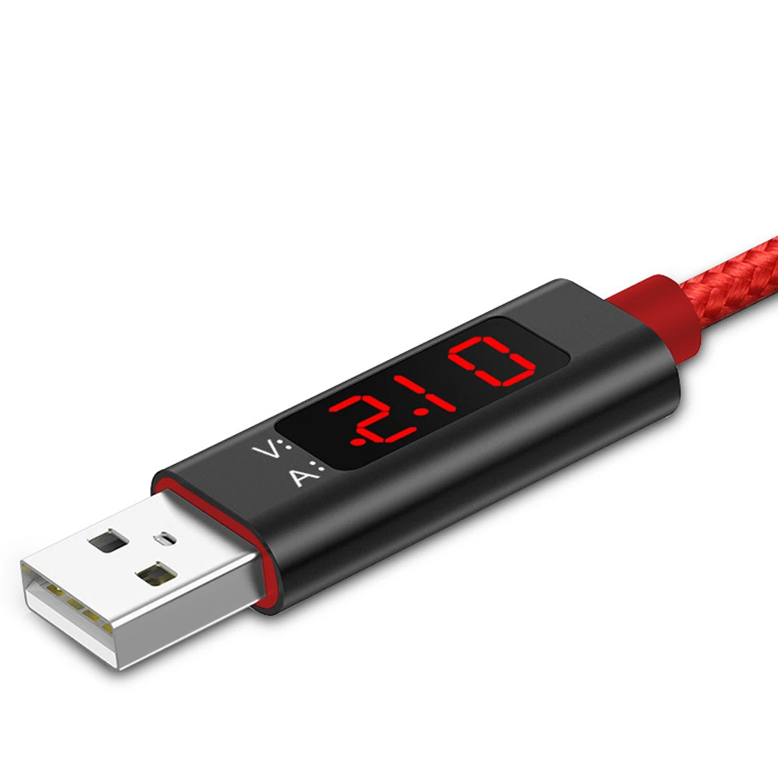 1 м USB Type C напряжение переменного тока метр тестер дисплей нейлоновый плетеный