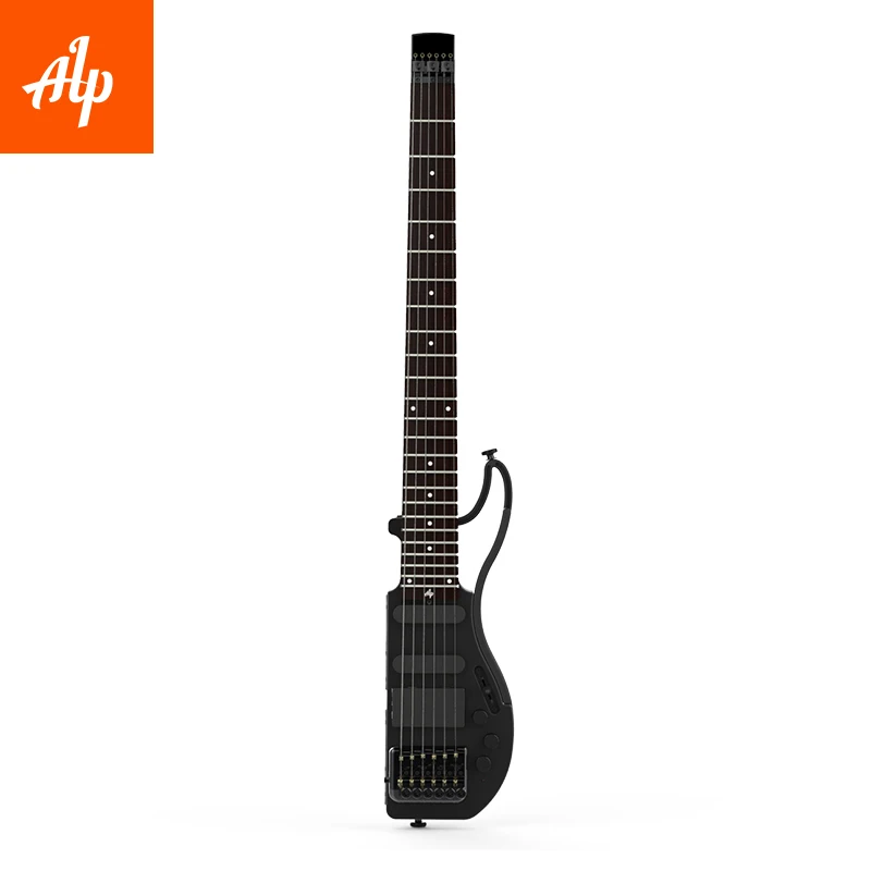 AD 80 ALP Headless Travel Electric Guitar with built in headphone amp full scale portable guitar