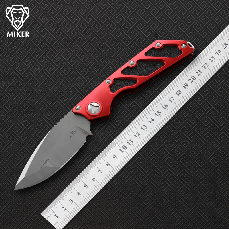 

MIKER DOC Killswitch D2 Mark Elmax blade Aluminum handle outdoor tactical camp hunt EDC tool folding dinner kitchen knife