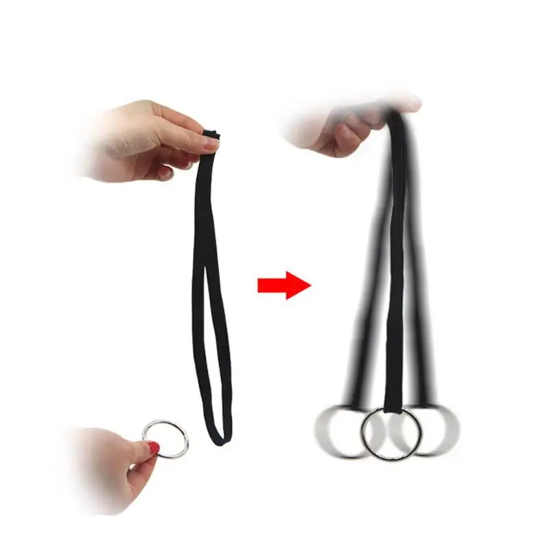 

Funny Creative Metal Ring Toy Rope and Hoop Magic Tricks for Magic Props Supplies Magic Props Ring Breaks Free From Knot