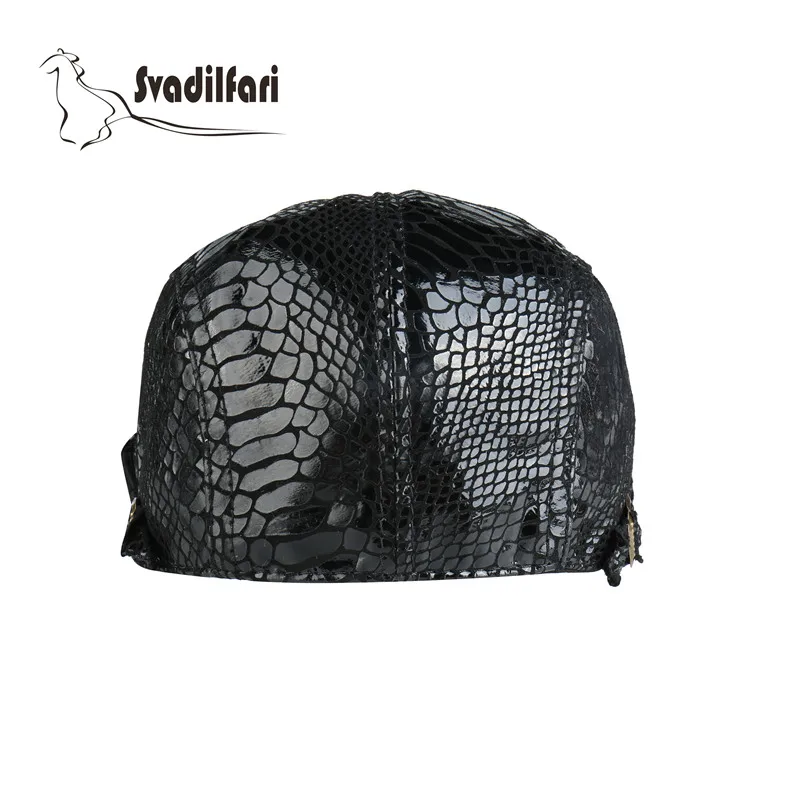 Натуральная кожа Кепка модный берет для мужчин и женщин унисекс крутая шапка регулируемый размер ветрозащитная высокое качество отличный подарок аксессуар
