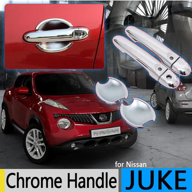 Pour Nissan JUKE 2010 2016 F15 Chrome Poignée De Porte Couvre L