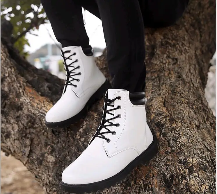 The new basic Mens British style high top boots Martin boots male