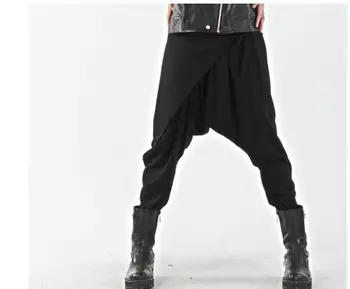 

2019 new Japanese and Korean version of the men's loose harem pants tide male hip hop personality flying squirrel pants