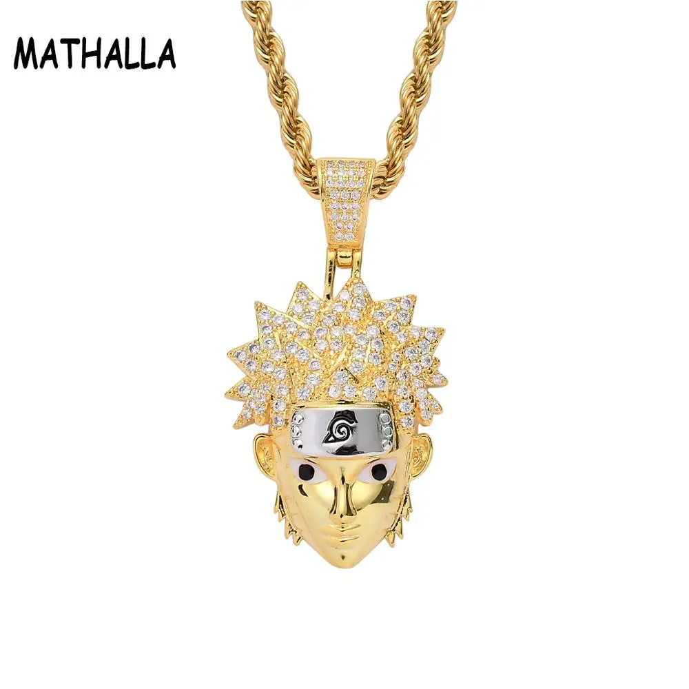 

New European And American Micro Zircon Pendant Movie Surrounding Naruto Ng Pendant Hiphop Necklace