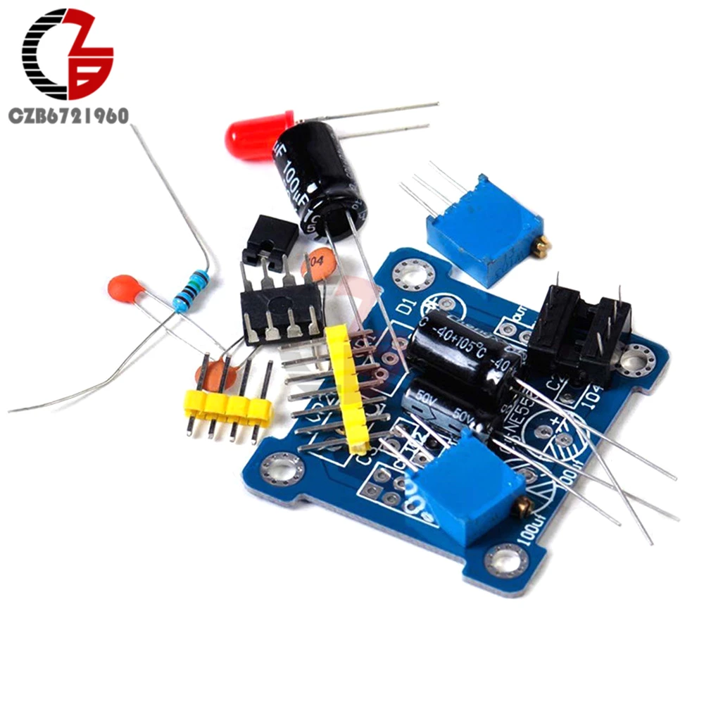 

NE555 Pulse Generator Duty Cycle and Frequency Adjustable Module DIY Kit